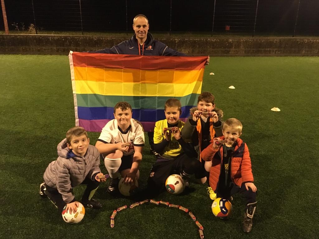 Exeter City FC inclusive youth session with Dan, Jonah, Ethan, Logan, AJ and Levi at Wonford Sports Centre.JPG